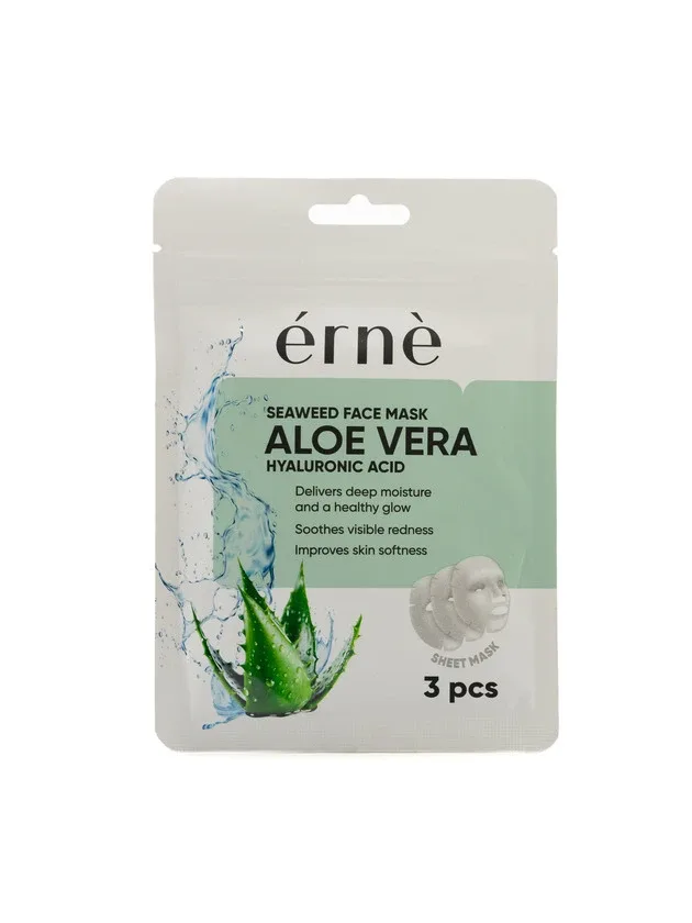 Erne Seaweed Aloe Vera mitrinošas sejas maskas, 3. GB