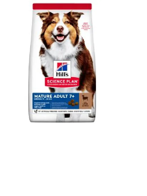 SAUSĀ BARĪBA PIEAUGUŠIEM SUŅIEM HILL’S SCIENCE PLAN CANINE 7+, AR JĒRU UN RĪSIEM, 2.5KG