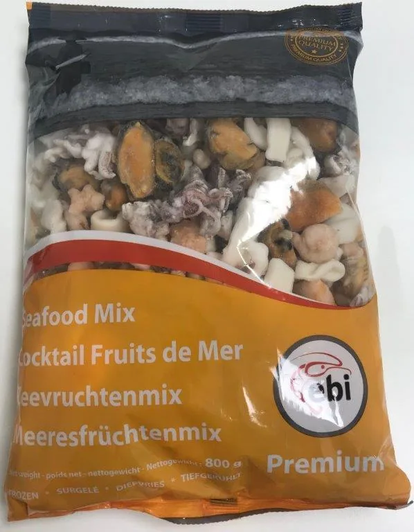 Jūras produktu kokteilis premium ebi, saldēts, 20% glazūrā, 1 kg