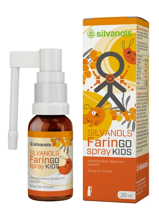 Silvanols Faringospray Kids Sprejs, 20 ml