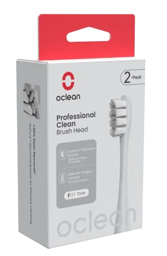 Oclean Professional Clean P1C9 Silver elektriskās zobu birstes uzgaļi, 2 gab.