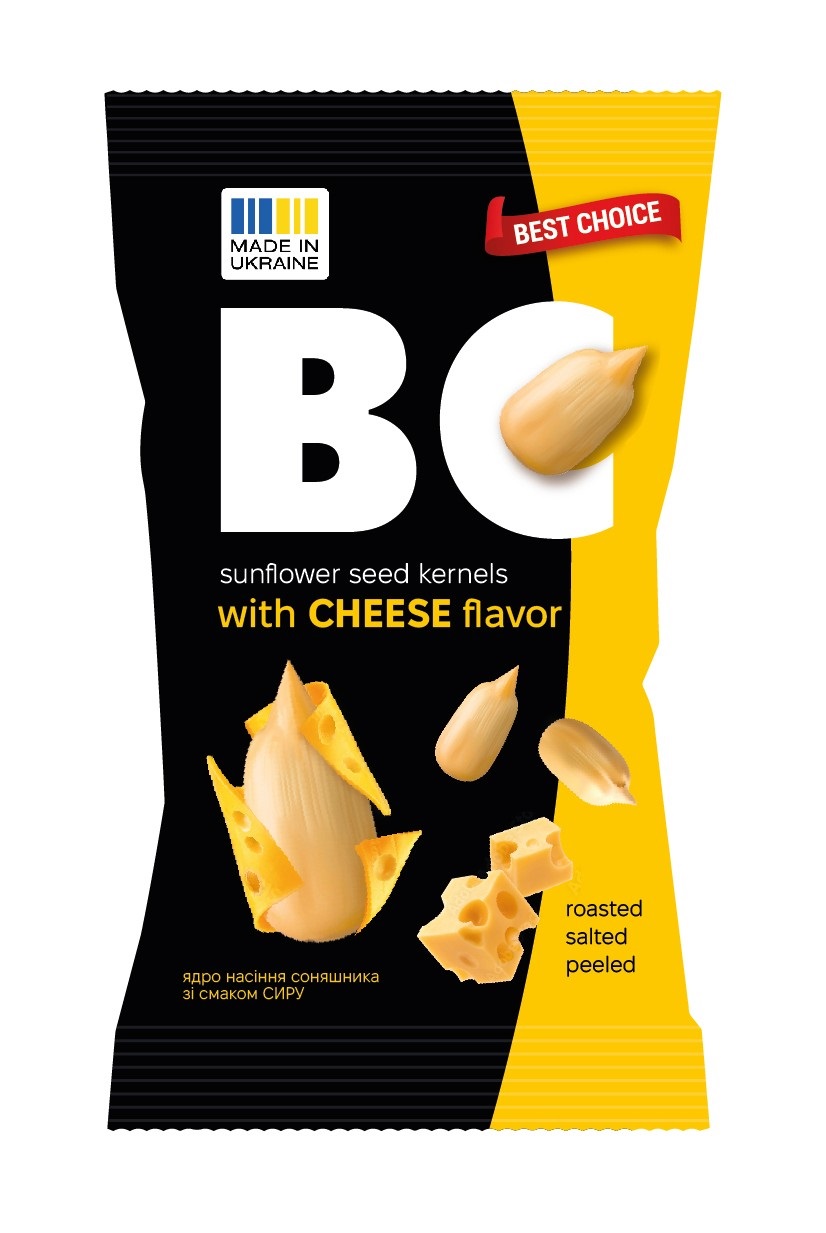 SAULESPUĶU SĒKLAS BC, LOBĪTAS, CEPTAS AR SIERA GARŠU, 80G