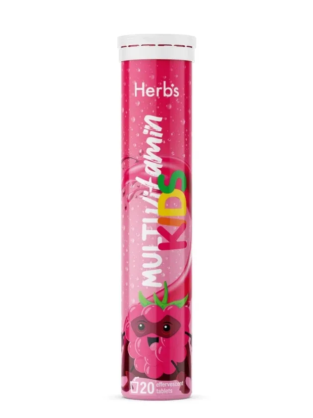 Kids multivitamīni herbs, 20 šķīstošās tabletes