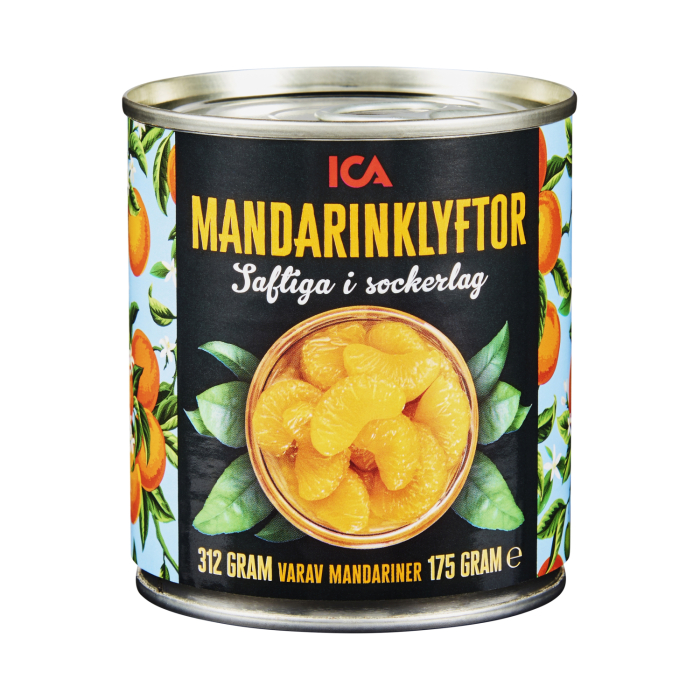 MANDARĪNI ICA SĪRUPĀ 312G/175G