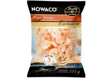 SALDĒTAS KARALISKĀS GARNELES BLANŠĒTAS TĪRĪTAS 225G
