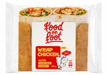 VRAPS AR VISTAS KEBABU UN DĀRZEŅIEM FOOD ON FOOT 290G