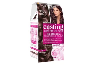 MATU KRĀSA L'OREAL PARIS CASTING CREME KOPJOŠA, DAĻĒJI NOTURĪGA MATU KRĀSA BEZ AMONJAKA 5102