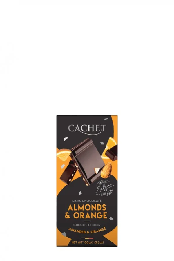 ŠOKOLĀDE CACHET DARK ORANGE & ALMOND