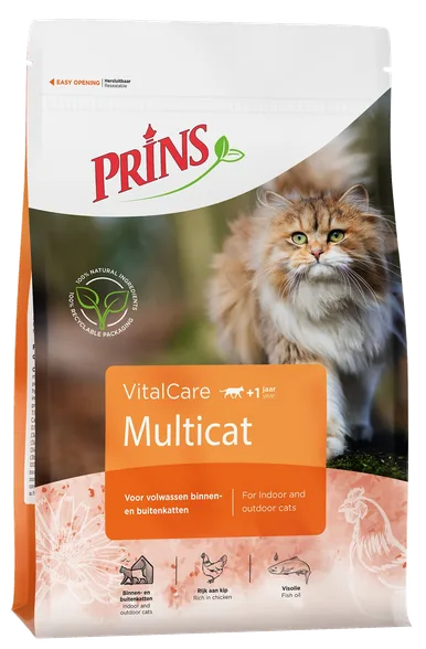 Prins Vitalcare Multicat sausā barība, 10 kg