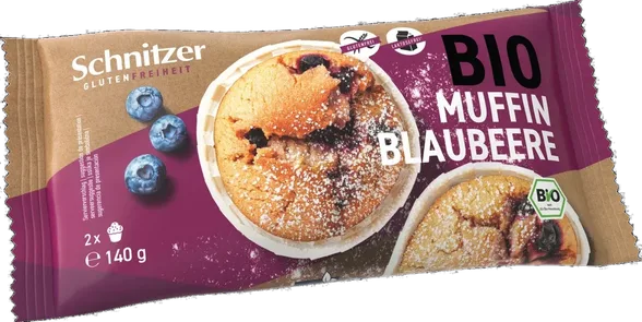 Schnitzer BIO кексы с черникой, 140 г