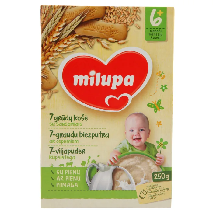 7 GRAUDU BIEZPUTRA MILUPA AR CEPUMIEM NO 6 MĒNEŠIEM 250G