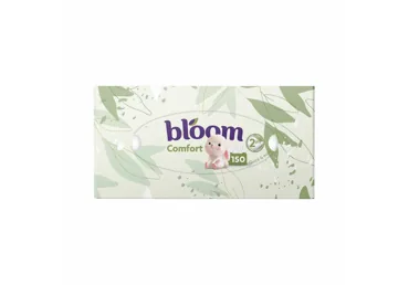 KOSMĒTISKĀS SALVETES BLOOM COMFORT 2KĀRTAS 150GAB.