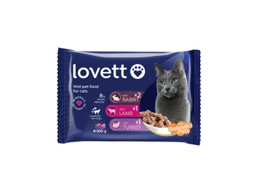 KONSERVĒTA KAĶU BARĪBA LOVETT GAĻAS IZLASE 4X100G