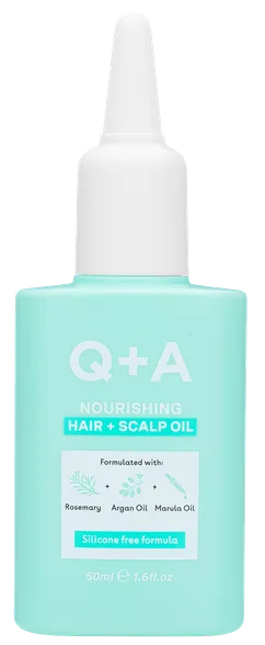 Q+A Nourishing Hair & Scalp matu eļļa, 50 ml