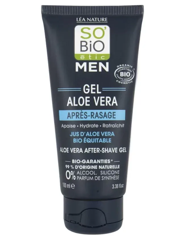 So BIO vīriešu pēcskūšanās gels ar alveju, 100 ml