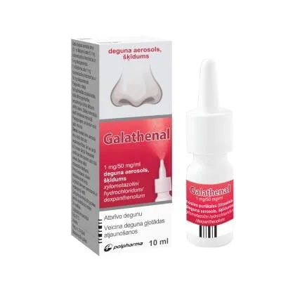 Galathenal 1 mg/50 mg/ml deguna aerosols, šķīdums 10 ml