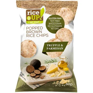 GALETES RICE UP BRŪNO RĪSU ČIPSI TRIFEĻU PARMAZĀNA GARŠU 60G