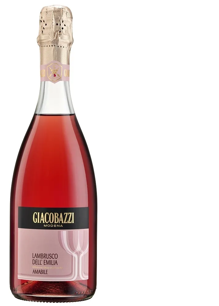 Dzirkstošais rozā vīns Giacobazzi Lambrusco Emilia, salds, 7,5%, 0,75 l