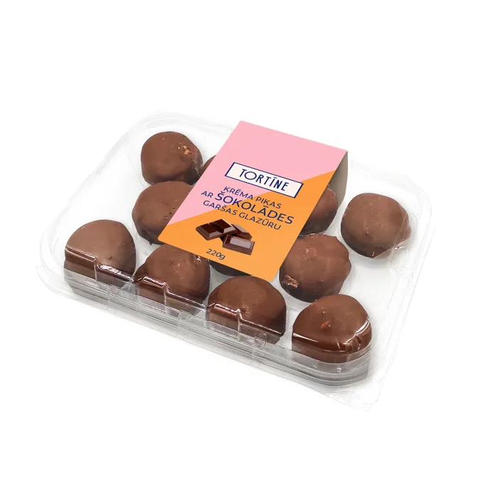 KRĒMAS PIKAS TORTĪNE AR ŠOKOLĀDES GARŠAS GLAZŪRU 220G