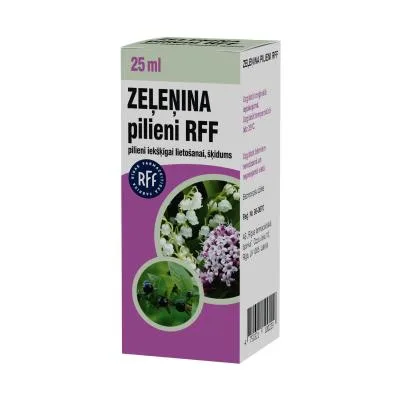 RFF zeļeņina pilieni 25 ml