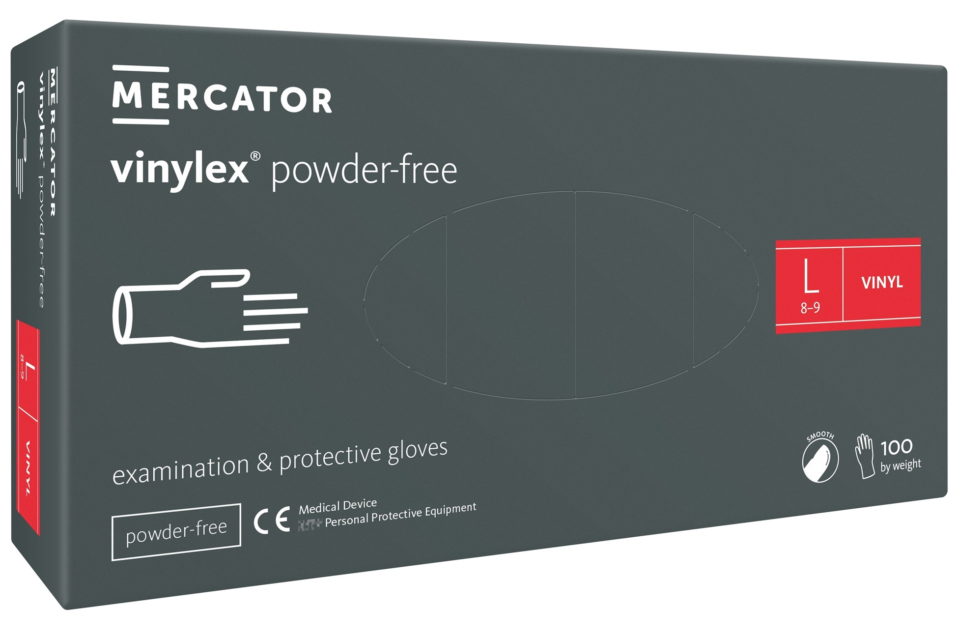 CIMDI VINILA VINYLEX, BEZ PŪDERA, CAURSPĪDĪGI, L IZM., 100GAB