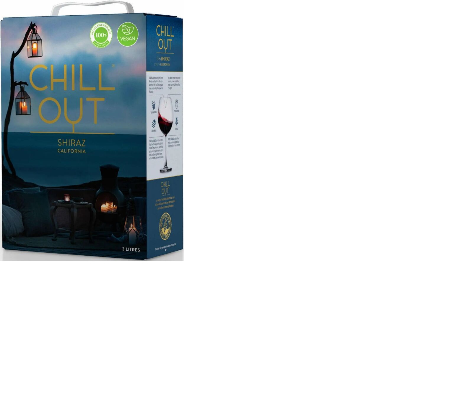 SARKANVĪNS CHILL OUT CALIFORNIA SHIRAZ, SAUSS, 14%, BIB, 3L