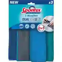 MIKROŠĶIEDRAS LUPATIŅAS SPONTEX DUAL ACTION 3 GAB. AW26