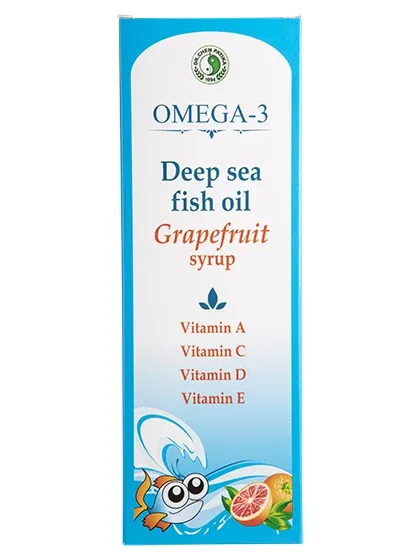 Omega-3 zivju eļļa ar greipfrūtu sīrupu un vitamīniem, 500 ml