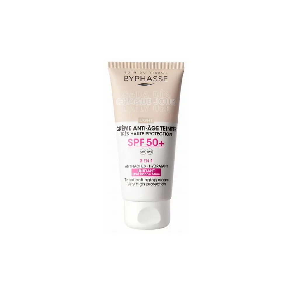 BYPHASSE ANTI-AGING TINTED LIGHT FACE CREAM SPF 50+ 50ML