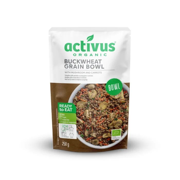 GRIĶU ĒDIENS ACTIVUS AR BRŪNAJĀM SĒNĒM UN BURKĀNIEM BIO 250G