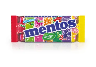 KOŠĻĀJAMĀS KONFEKTES MENTOS RAINBOW 112.5G