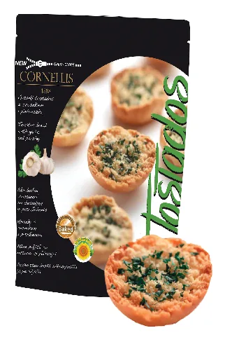 GRAUZDIŅI TOSTADAS CORNELLIS AR ĶIPLOKIEM UN PĒTERSĪĻIEM, 150G