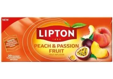 AUGĻU TĒJA LIPTON PEACH PASSIONFRUIT 20X2G