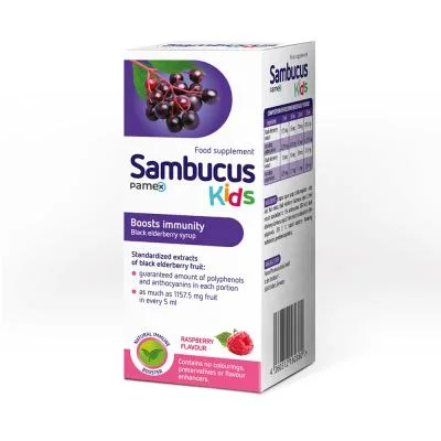 Sambucus kids pamex sīrups bērniem 120 ml