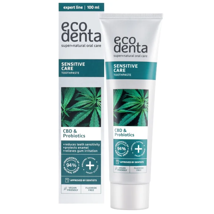 ZOBU PASTA ECODENTA AR CBD UN PROBIOTIKĀM 100ML