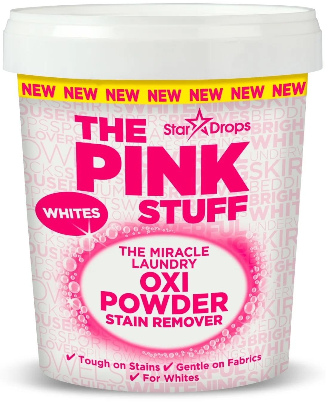 OKSIDĒJOŠS TRAIPU TĪRĪŠANAS PULVERIS BALTAI VEĻAI THE PINK STUFF, 1KG
