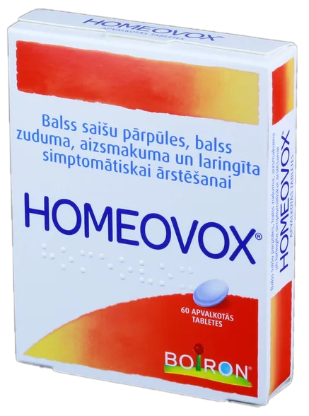 Homeovox apvalkotās tabletes, 60 gab.
