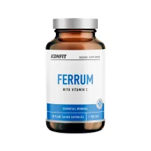 UZTURA BAGĀTINĀTĀJS ICONFIT DZELZS AR C VITAMĪNU (BIOLOĢISKI AKTĪVS DZELZS DIGLICINĀTS) 20MG 90KAPSULAS