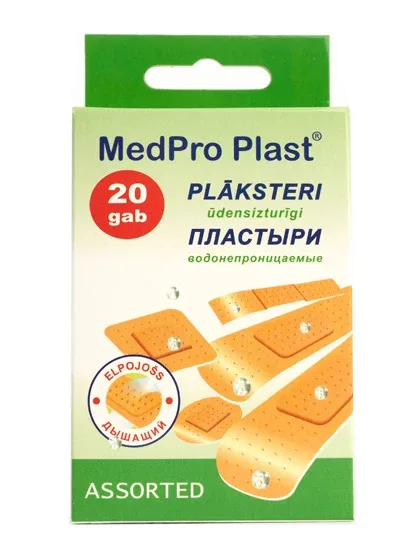 Medpro Asorti - ūdensizturīgi plāksteri, 20 gb.