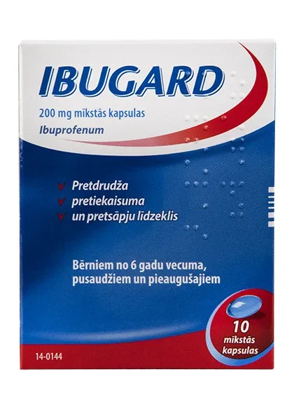 Ibugard 200 mg, 10 kapsulas