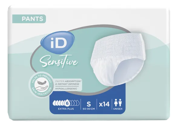 Id Sensitive Pants Extra plus S (60-90 cm) biksītes, 14 gab.