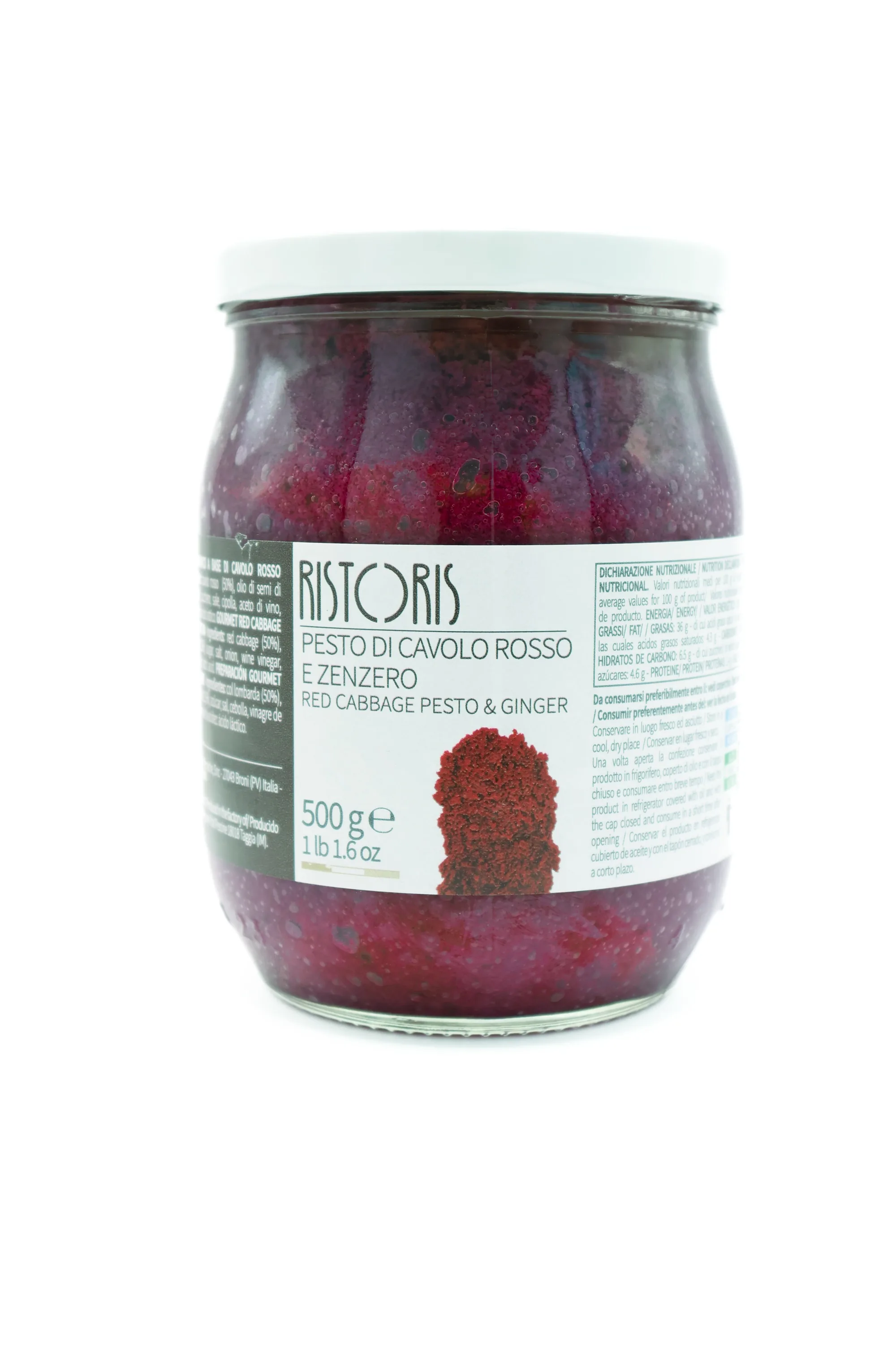 SARKANO KĀPOSTU UN INGVERA PESTO RISTORIS, 500G
