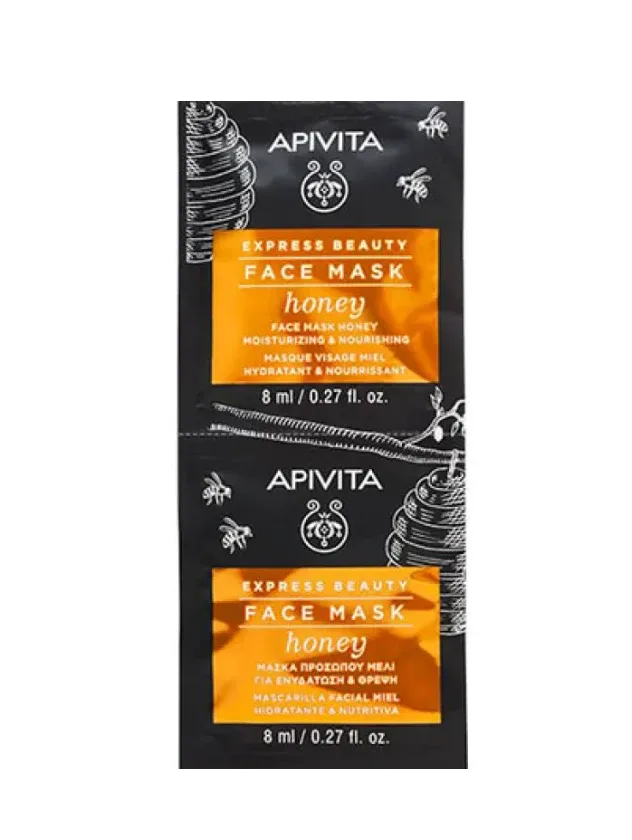 Apivita Express sejas maska ar medu, 2 x 8 ml