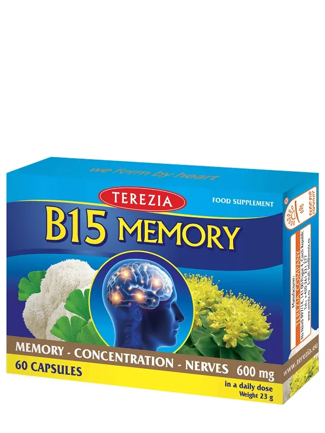 Terezia B15 atmiņa, koncentrēšanās un nervi, 60 kapsulas