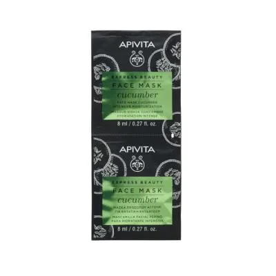 Apivita Express Beauty sejas maska ar gurķiem 2 x 8 ml