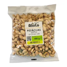 PISTĀCIJAS ALIS CO GRAUZDĒTAS AR JŪRAS SĀLI 400G