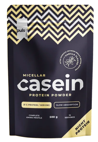 Puls Nutrition Casein Vanilla pulveris, 500 g