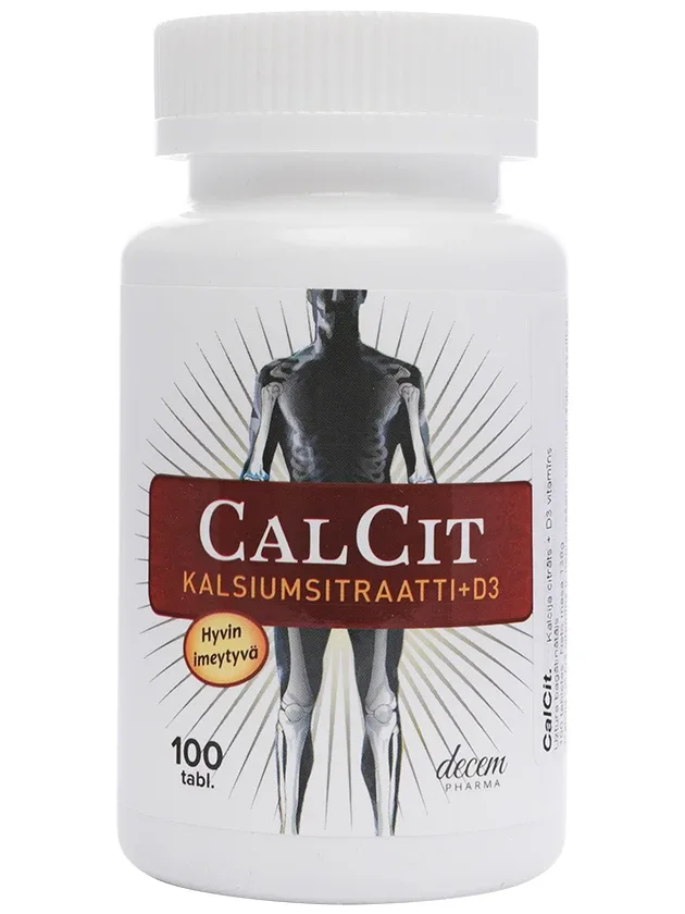 Calcit kalcija citrāts + D3, 100 tabletes