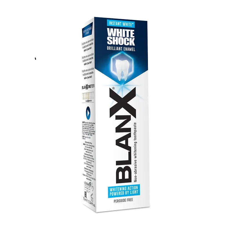 ZOBU PASTA BLANX WHITE SHOCK INSTANT WHITE NEABRAZĪVA BALINOŠA, 75ML