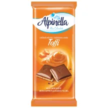 PIENA ŠOKOLĀDE ALPINELLA AR ĪRISA GARŠAS PILDĪJUMU 100G